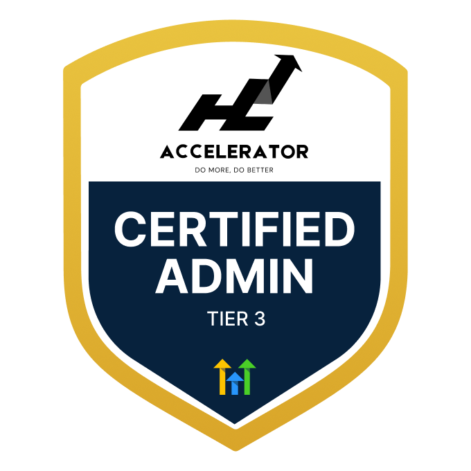 Accelerator Certified Admin Badge