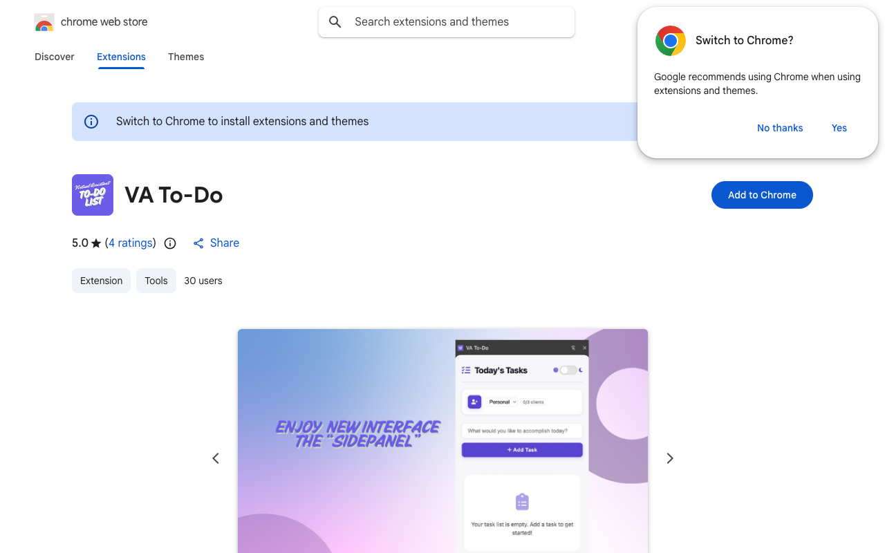 VA to-do Chrome Extension